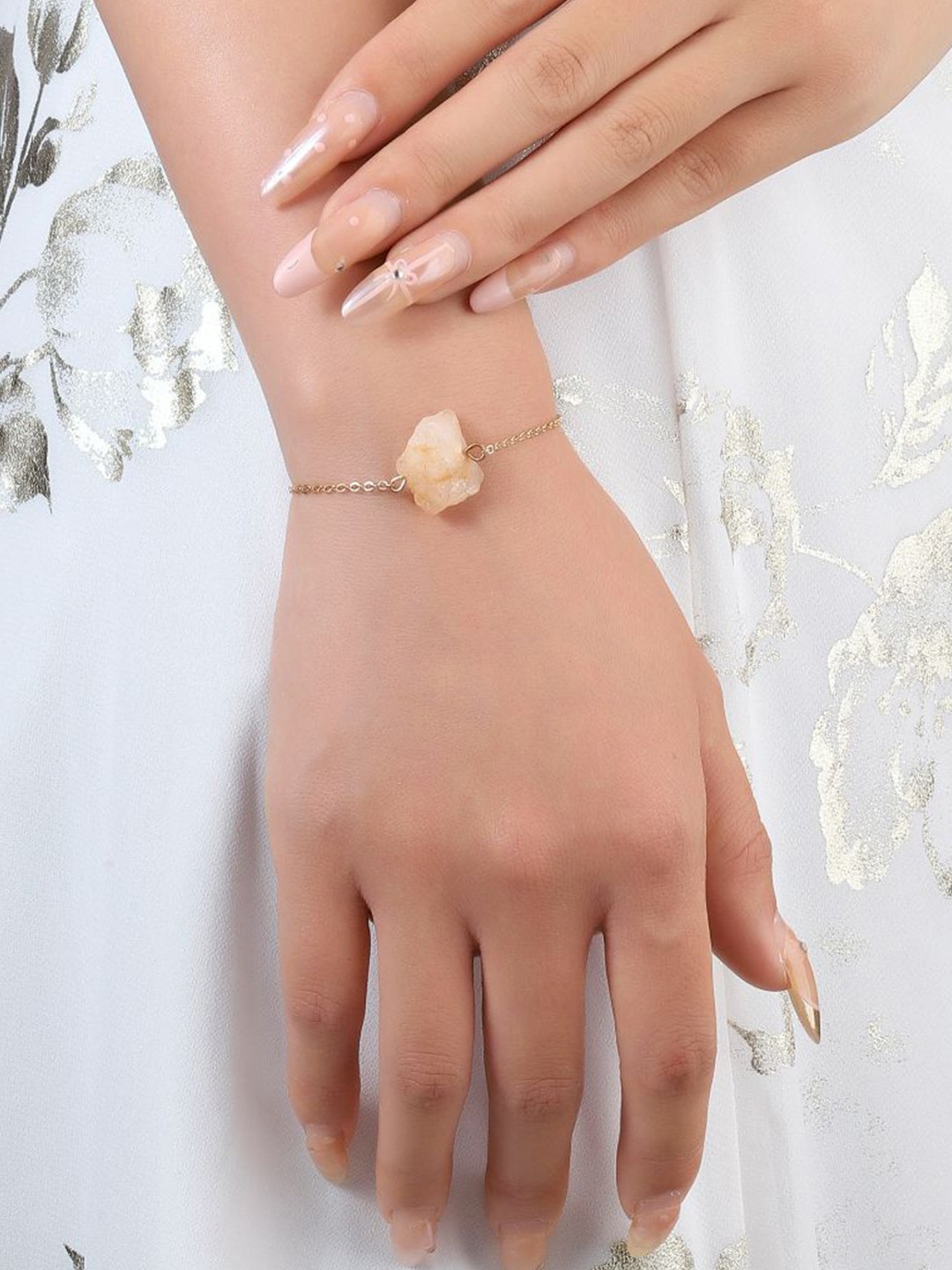 

SALTY Stone Of Confidence Link Bracelet, Yellow