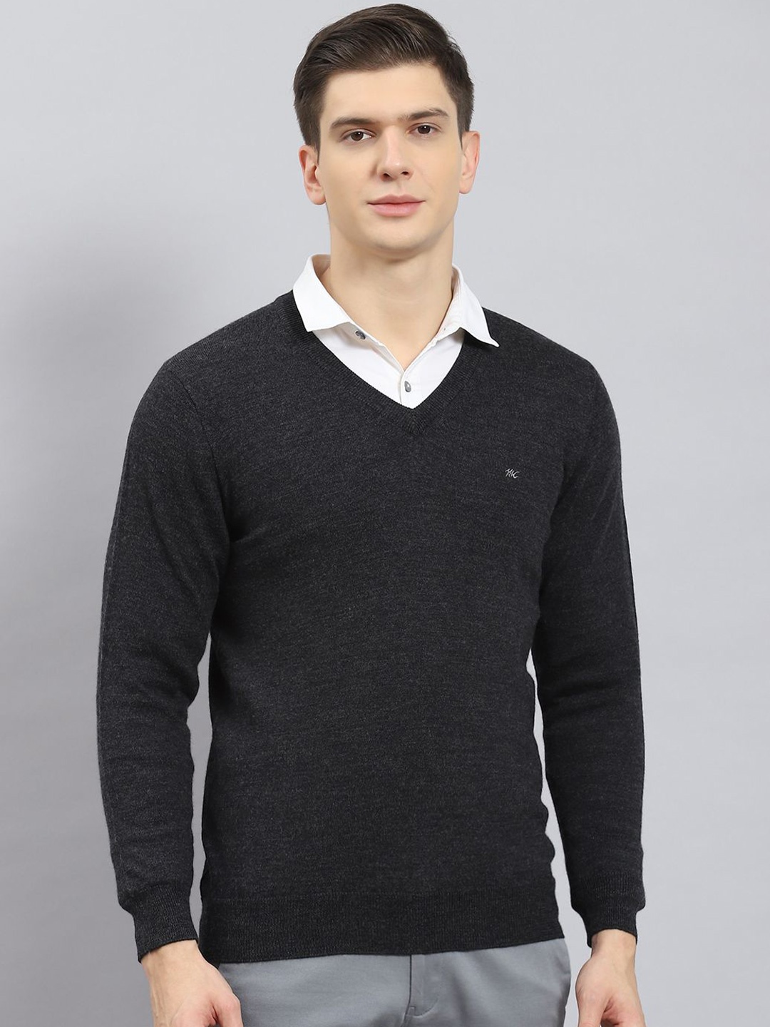 

Monte Carlo Men Woollen Pullover, Grey