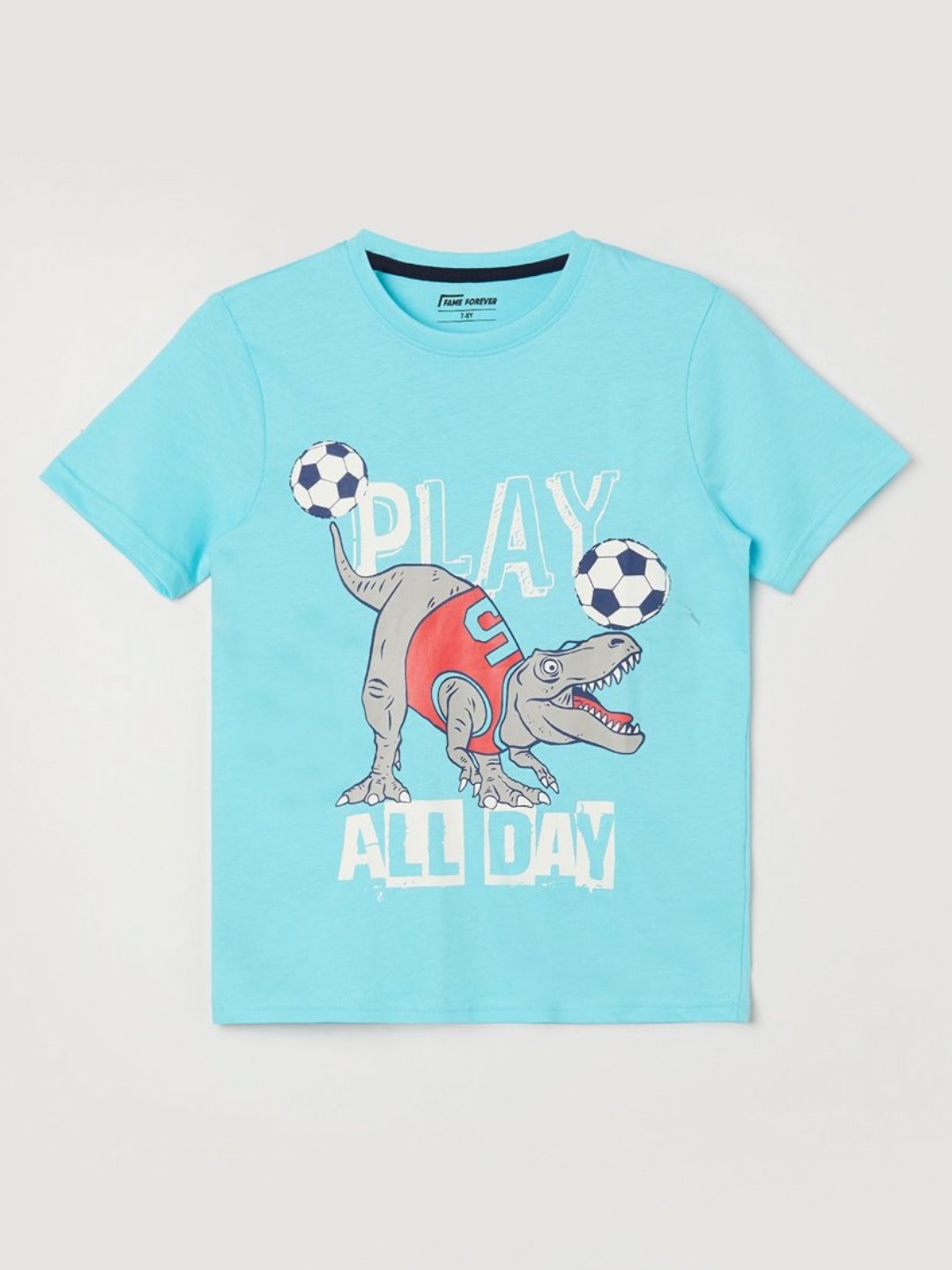 

Fame Forever by Lifestyle Boys Dinosaur T Shirt, Blue