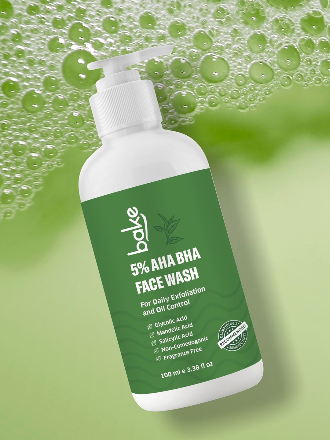 

BAKE 5% AHA BHA Daily Exfoliation Oil Control- 100ml, Green