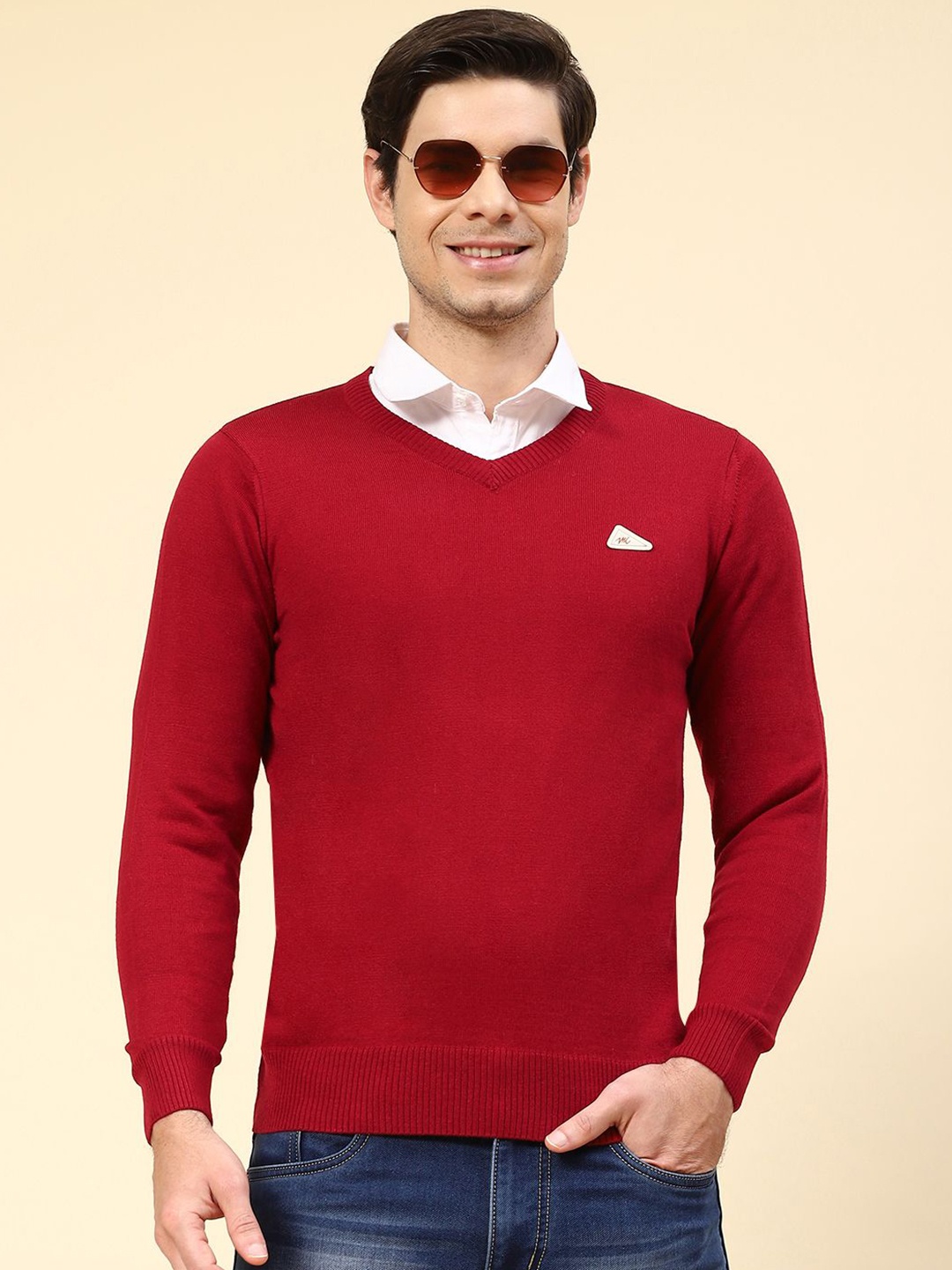 

Monte Carlo Men Woollen Pullover, Red