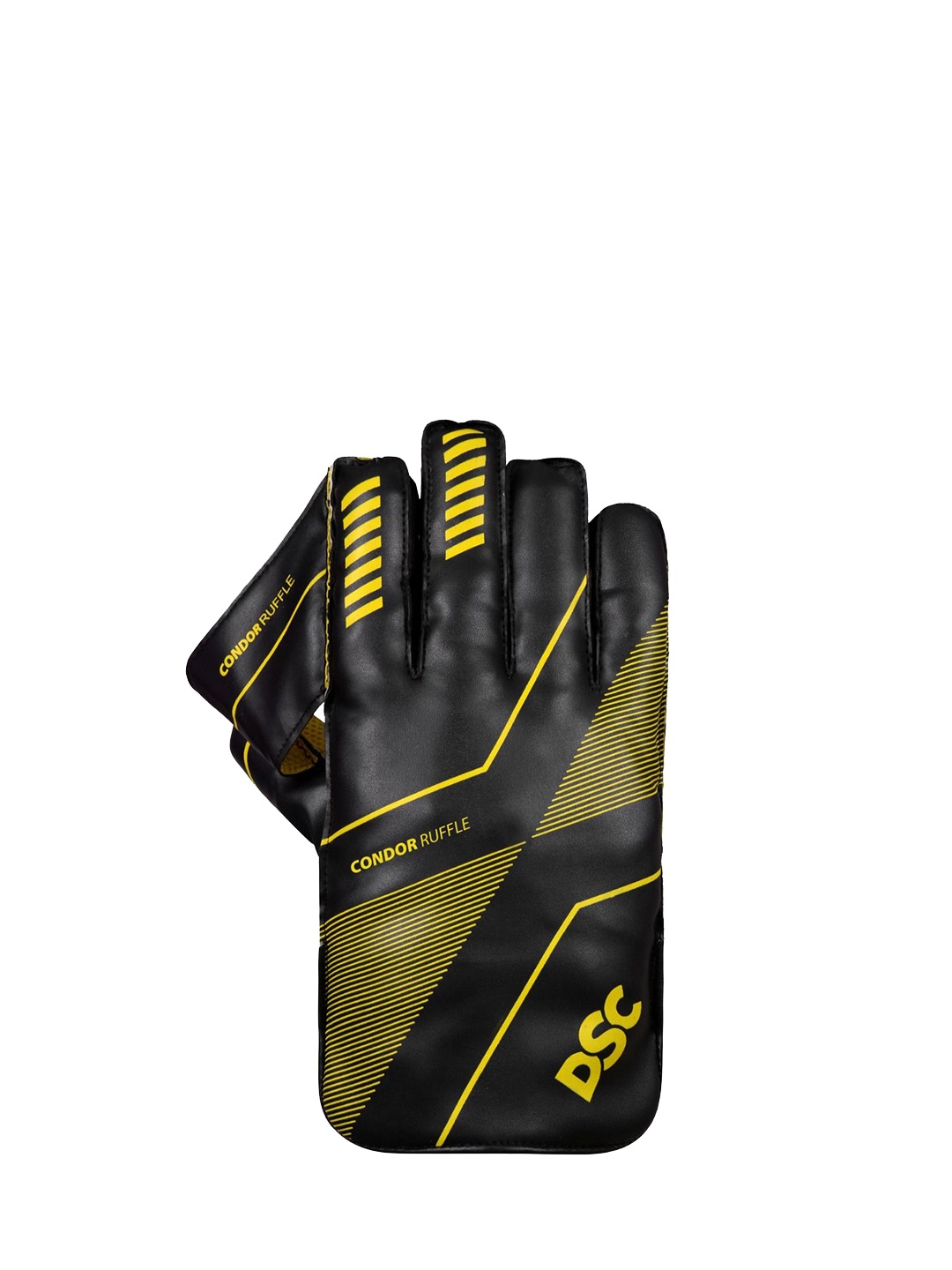 

DSC Men Condor Ruffle Wicket Keeping Gloves, Black