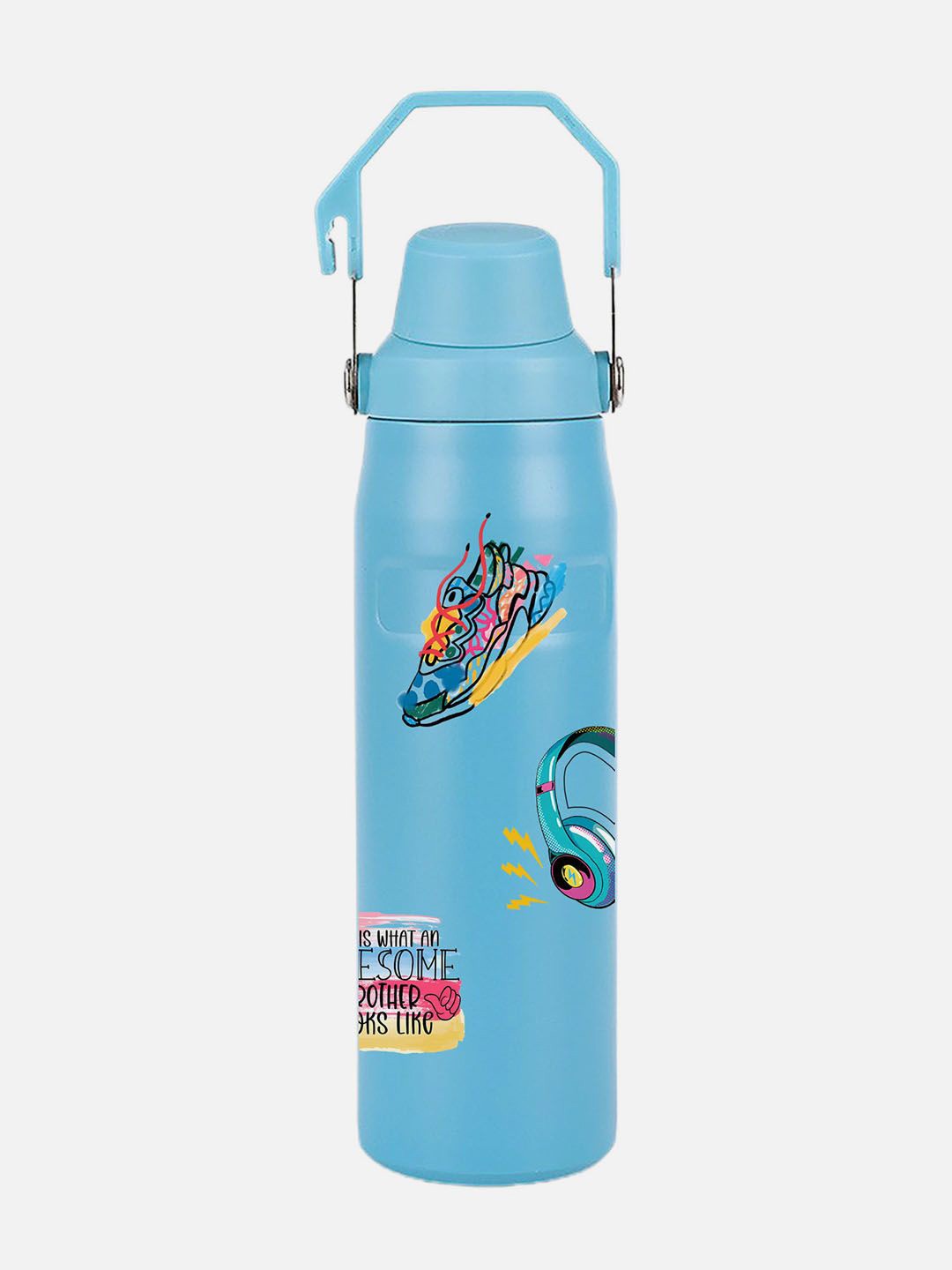 

Little Surprise Box LLP Blue Stainless Steel Printed Water Bottle 700 ml