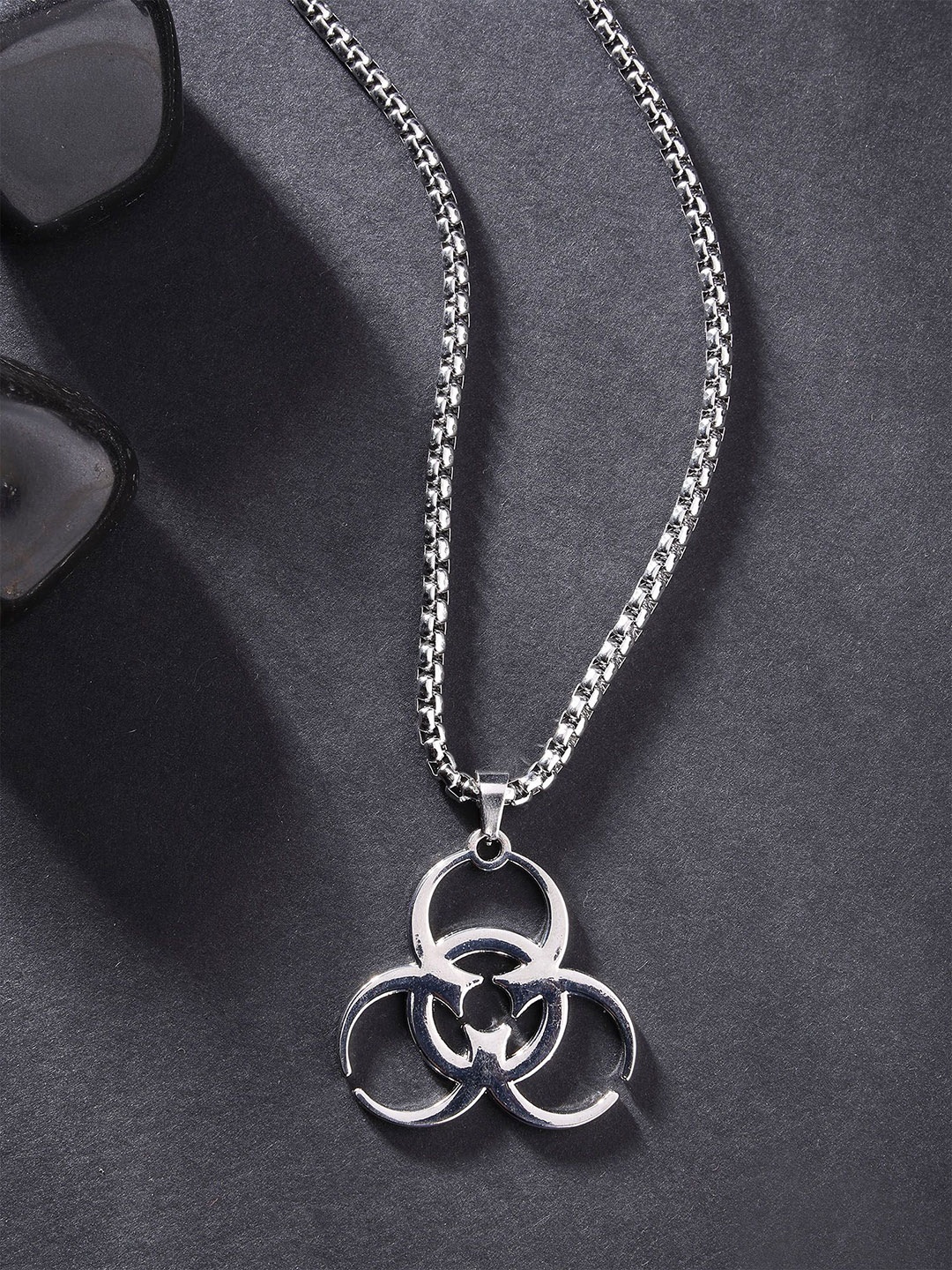 

Bohey by KARATCART Silver-Plated Contemporary Pendants with Chains