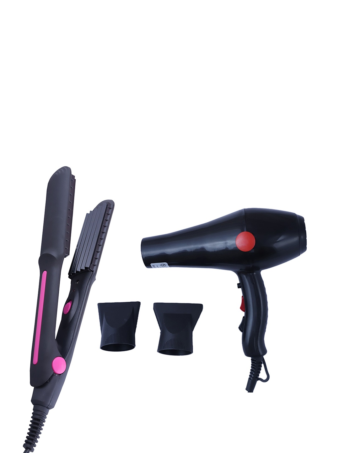 

NIRVANI Set of 2800 Professional Hair Dryer 2000 Watt & Crimping Machine, Black