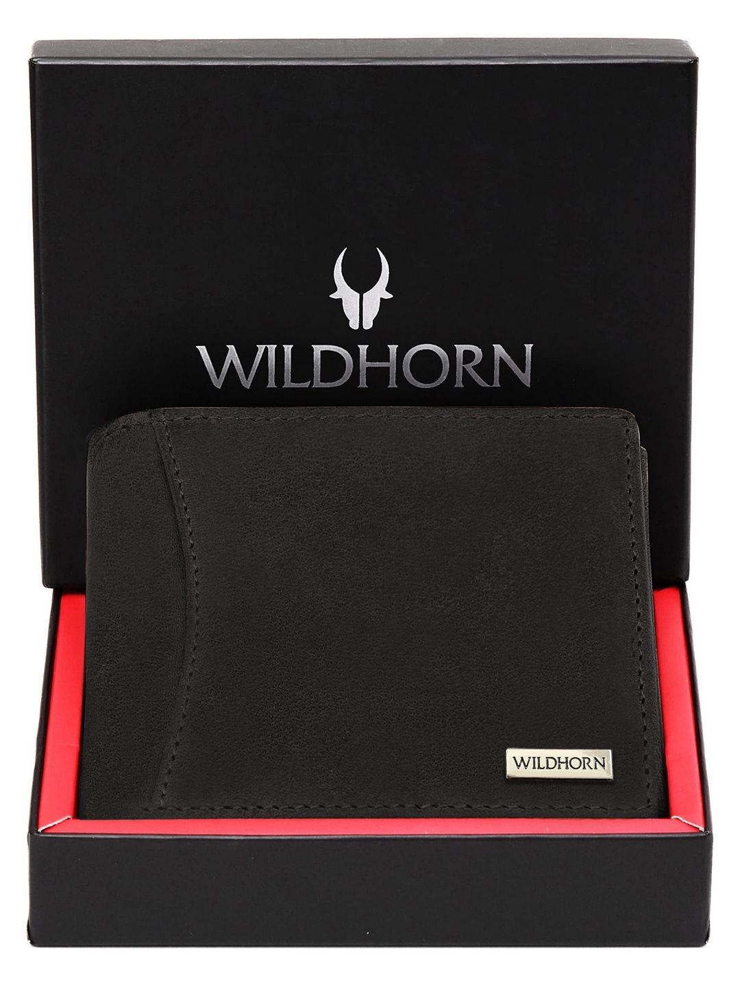 

WildHorn Men Leather Two Fold Wallet, Coffee brown