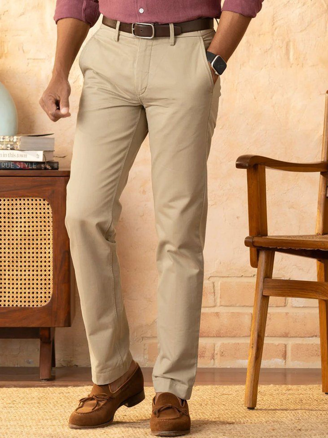

Monks of Method Men Urban Slim Tapered Fit Trousers, Taupe