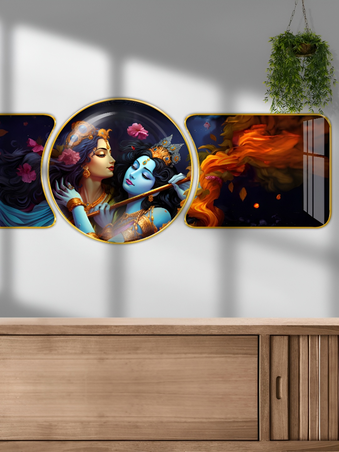

SAF Navy Blue & Yellow 1 Piece Wood Other Wall Paintings