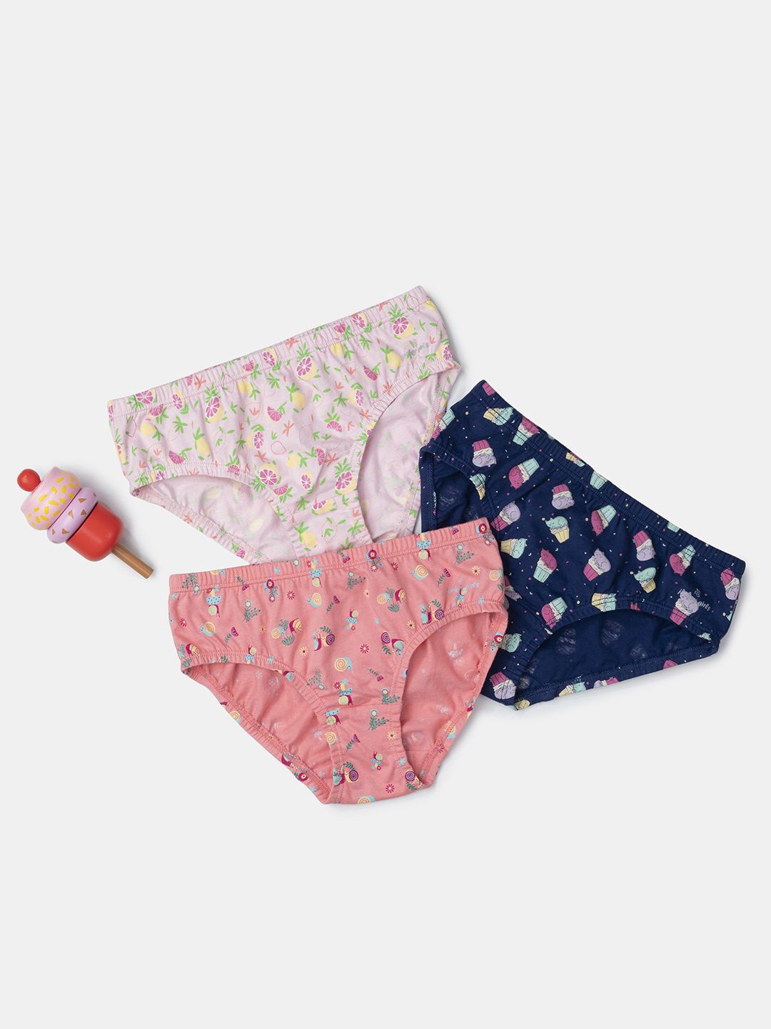

Jockey Girls Pack of 3 Super Combed Cotton Panty with Ultrasoft Waistband-SG01, Rose
