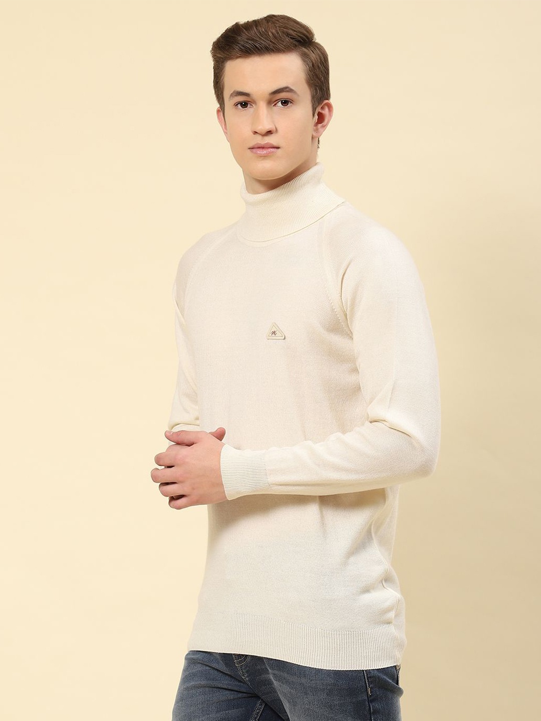 

Monte Carlo Men Woollen Pullover, Cream