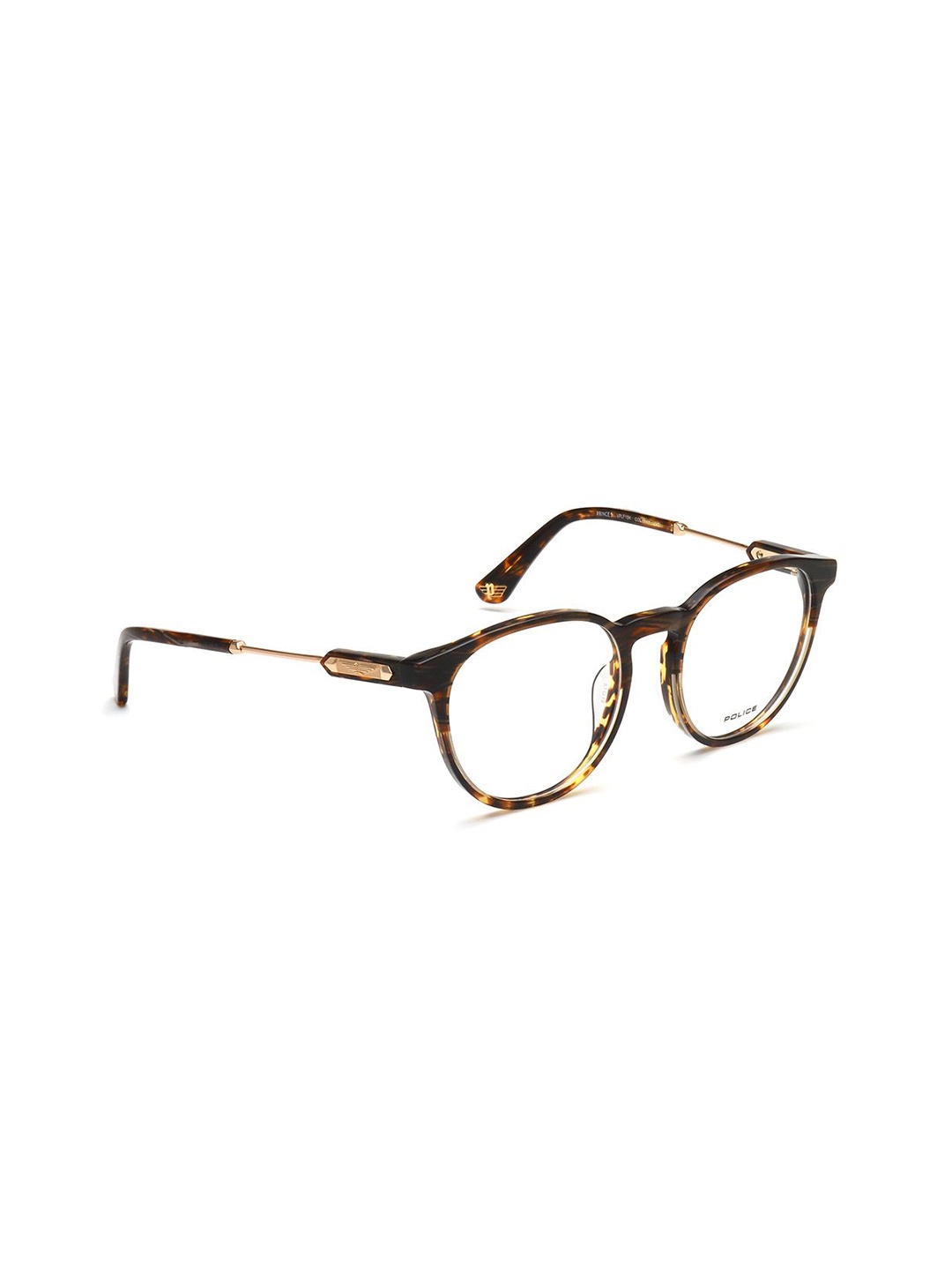 

Police Men Abstract Full Rim Round Frames, Brown