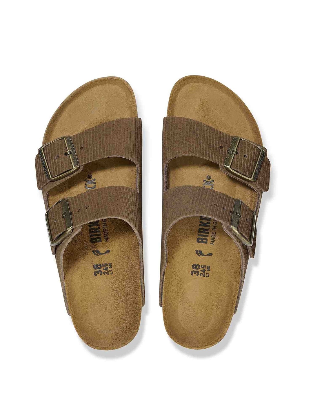 

Birkenstock Arizona Unisex Regular Width Buckle Two Strap Comfort Sandals, Brown