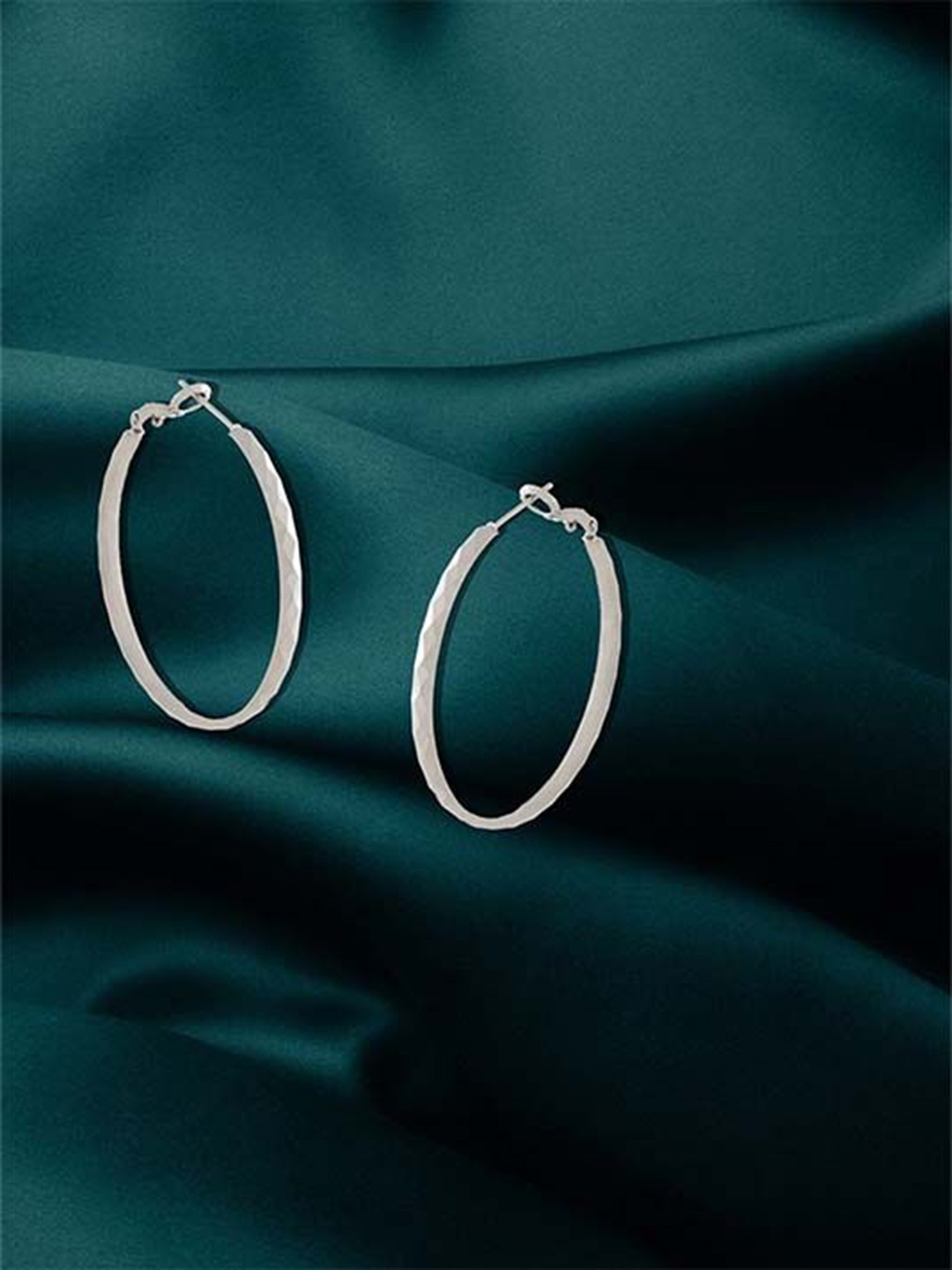 

Lulala Contemporary Hoop Earrings, Silver