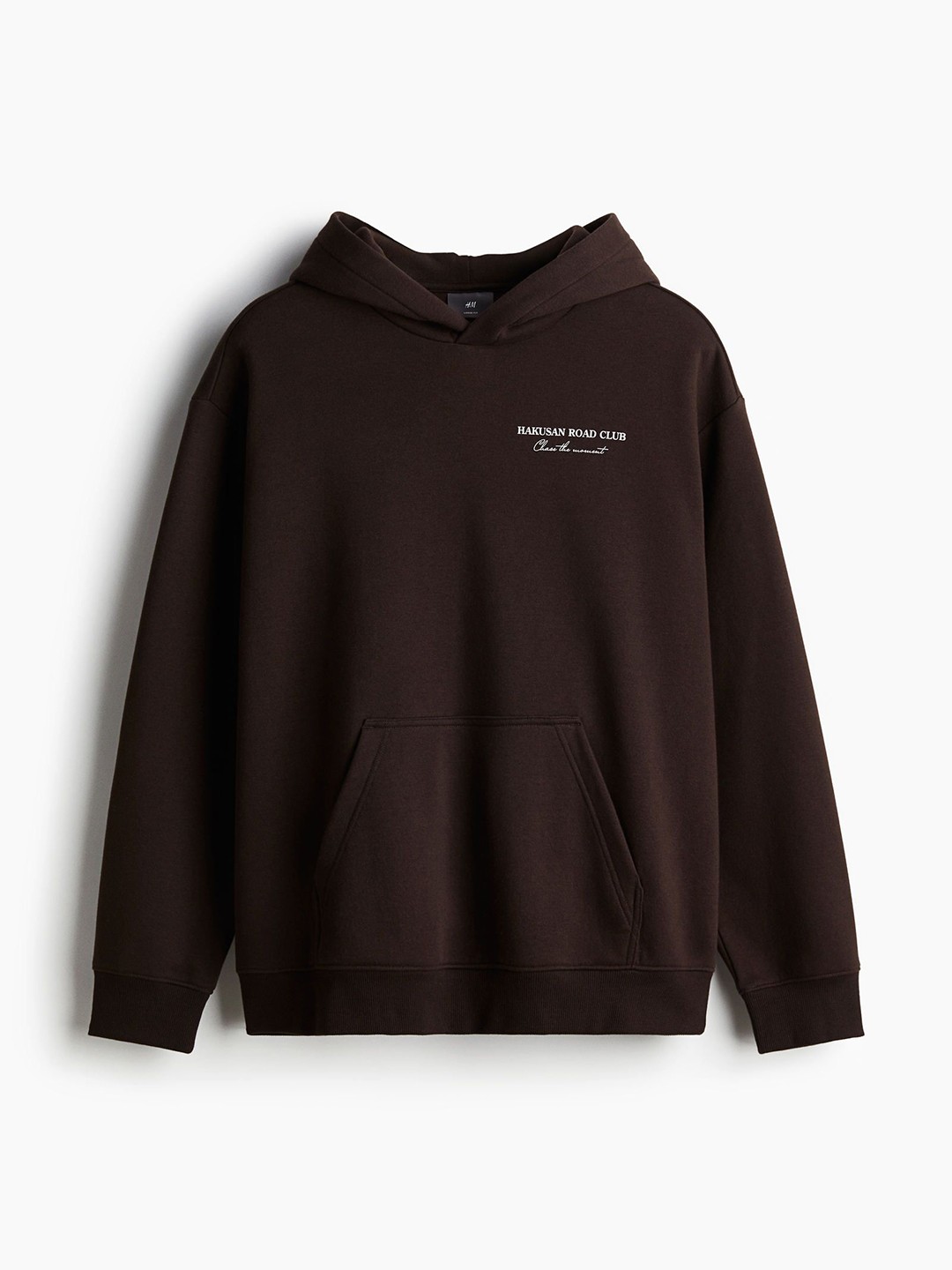 

H&M Men Printed Loose Fit Hoodie, Brown