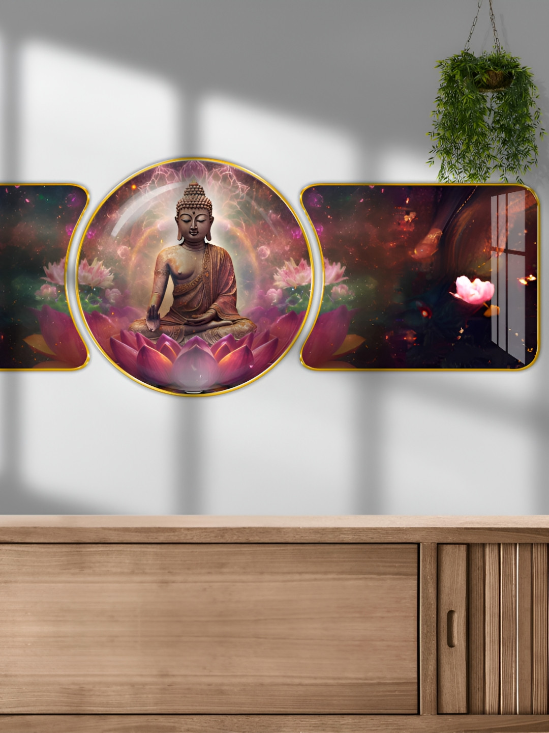 

SAF Pink & Green 1 Piece Wood Other Wall Paintings