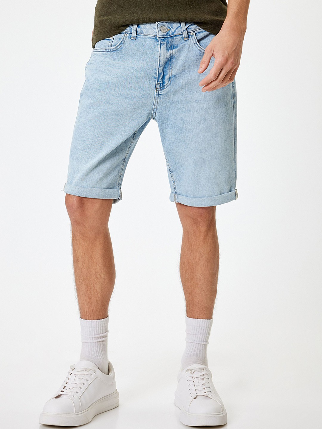 

Koton Men Slim Fit Denim Shorts, Blue