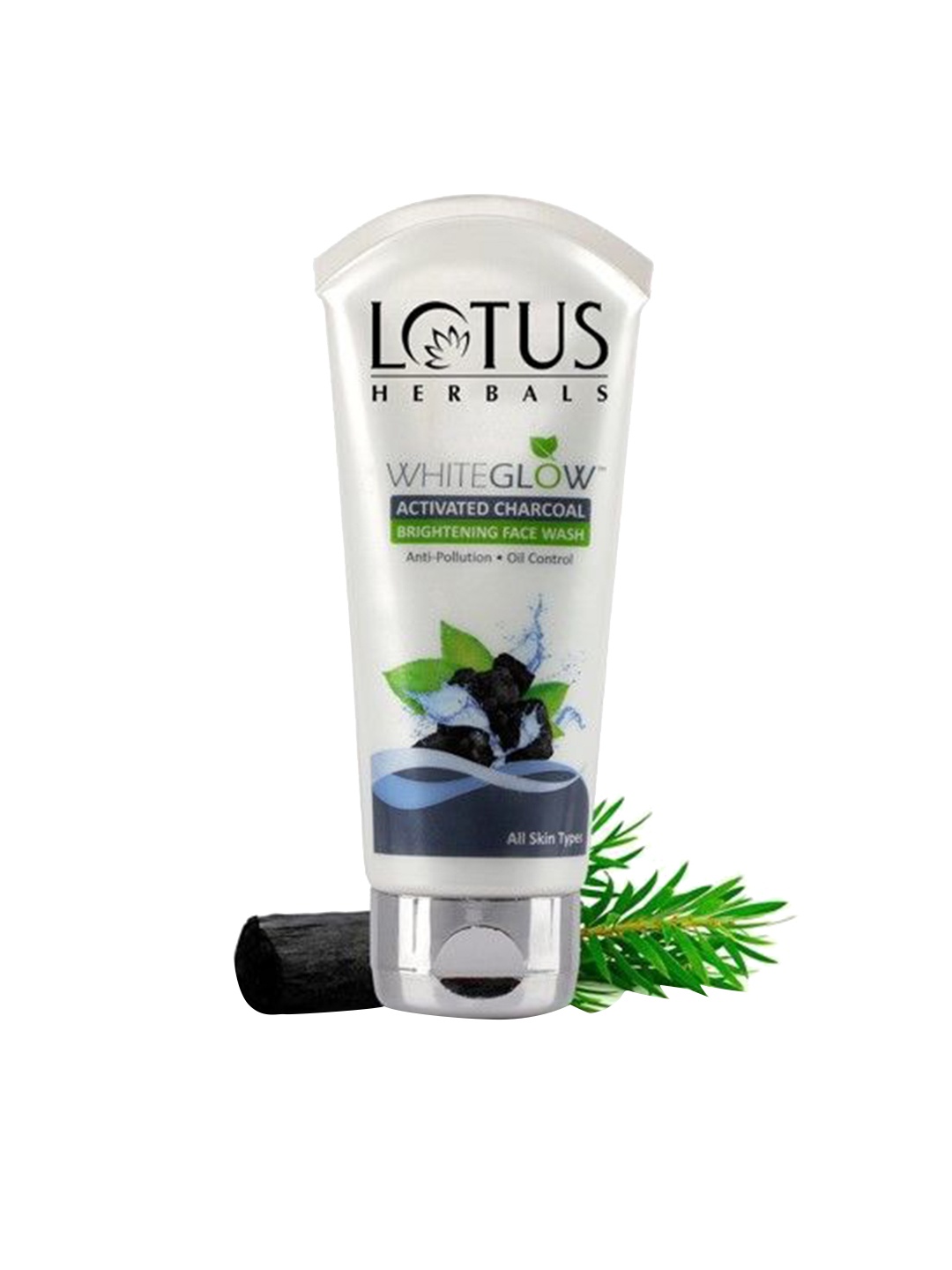 

Lotus Herbals Set Of 3 Whiteglow Activated Charcoal Face Wash-100g Each, White