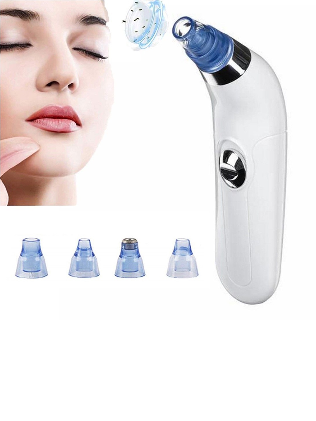

UKARTO Plastic Vacuum Suction Blackhead Remover Device, White