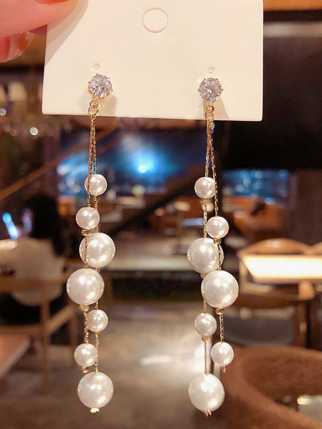 

Krelin Classic Drop Earrings, White