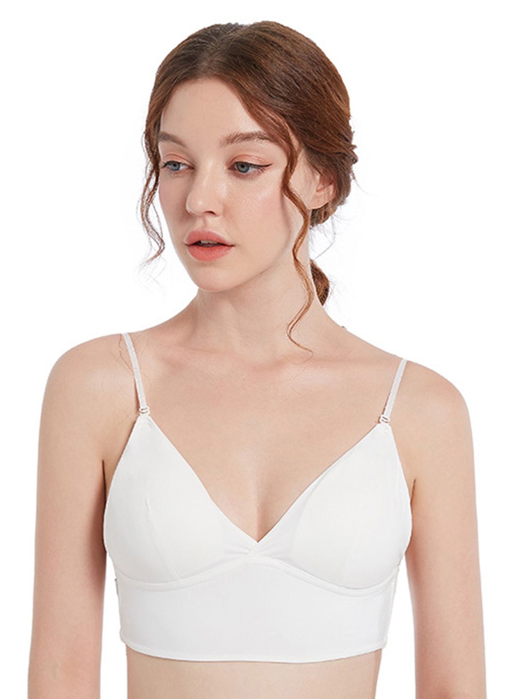 

LULU & SKY Bra Medium Coverage Lightly Padded, White