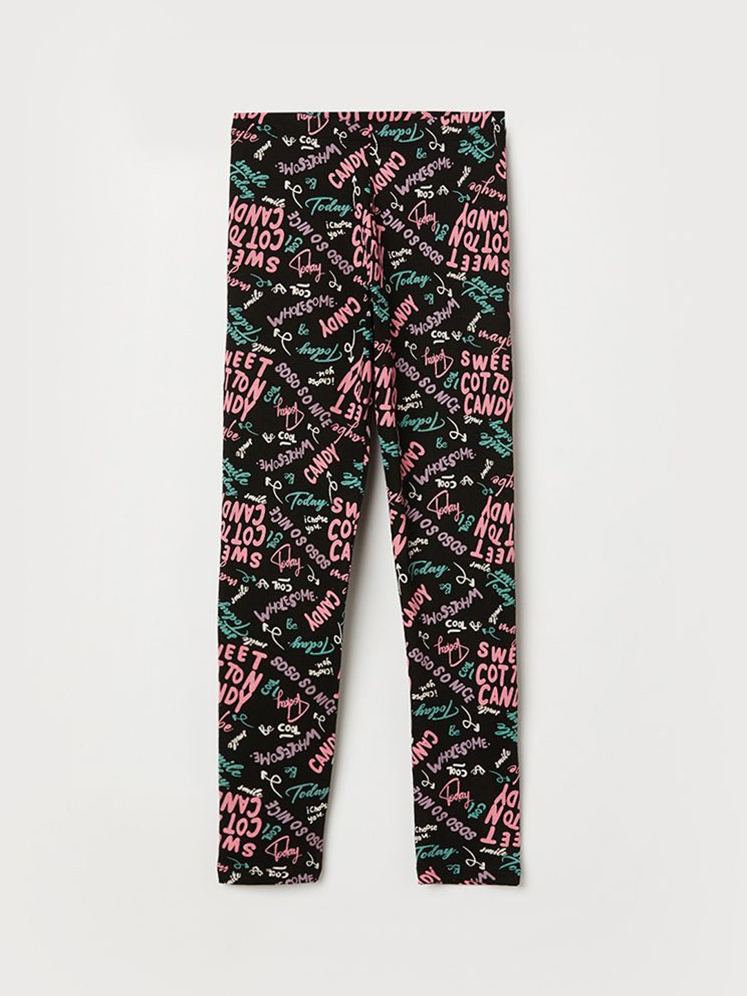 

Fame Forever by Lifestyle Girls Printed Ankle-Length Leggings, Black