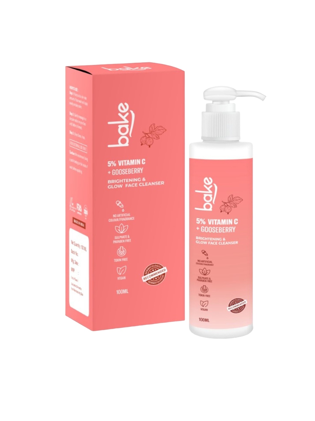 

BAKE 5% Vitamin C & Gooseberry Brightening Face Wash- 100ml, Transparent