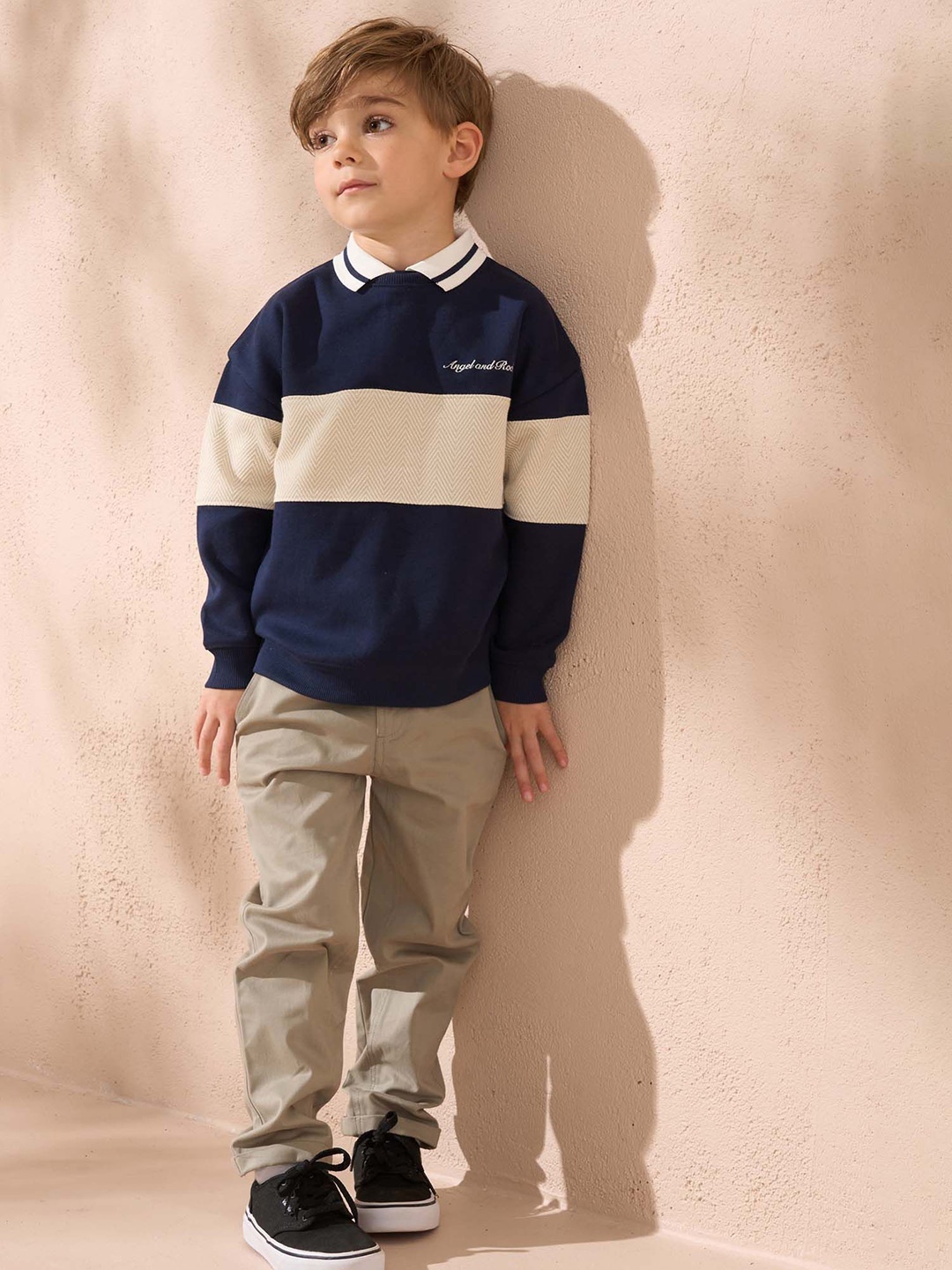 

Angel & Rocket Boys Striped Sweatshirt, Navy blue