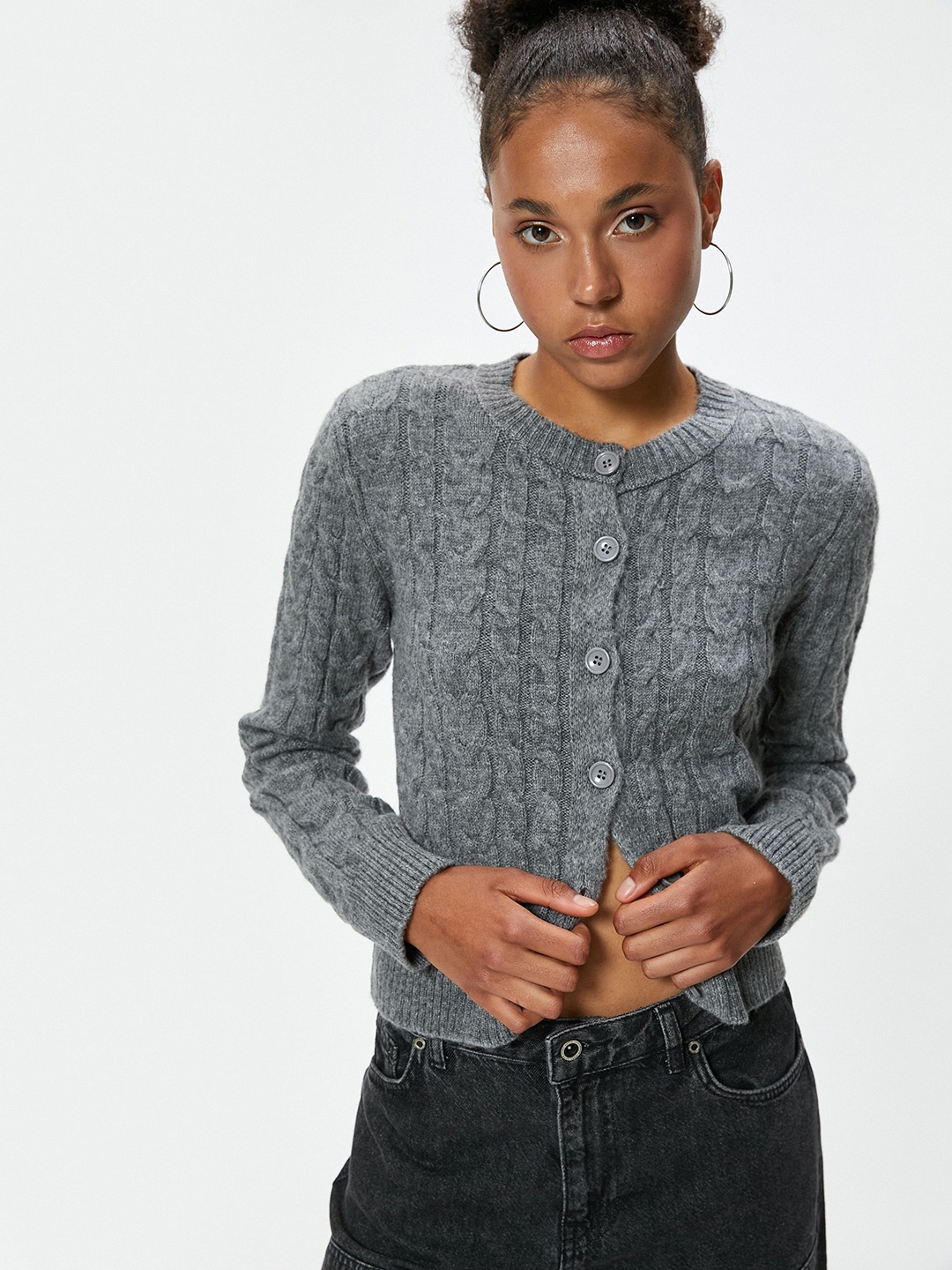 

Koton Women Cardigan, Grey