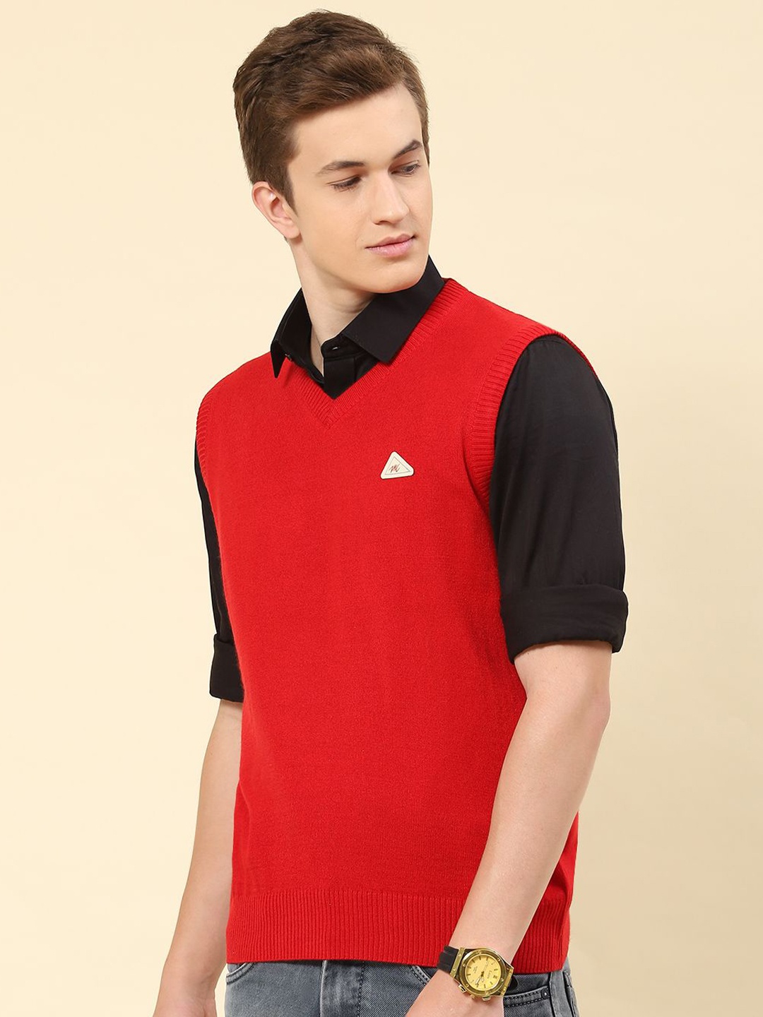 

Monte Carlo Men Woollen Sweater Vest, Red