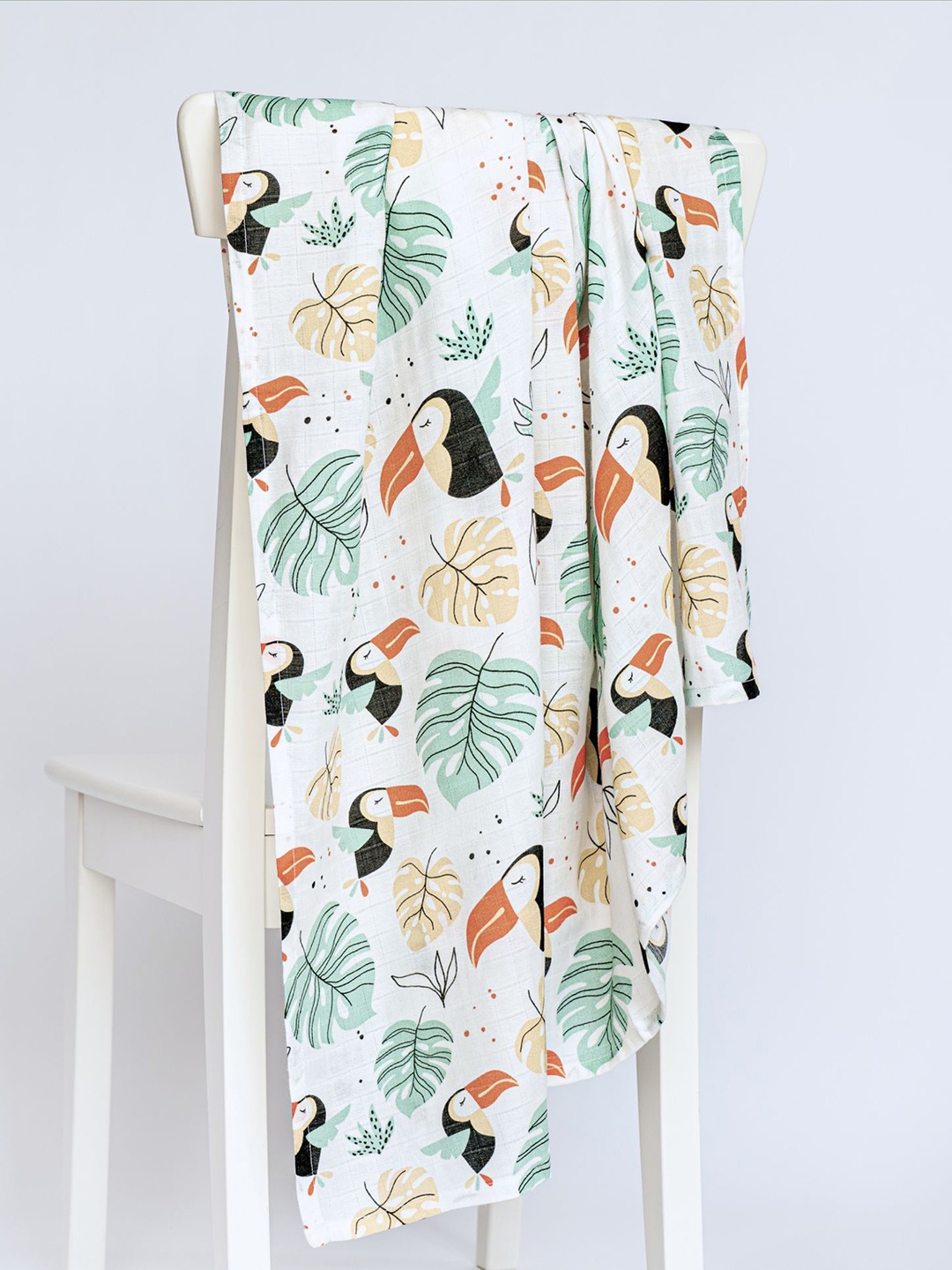 

cocoon care Printed Bamboo Muslin Swaddle, Green