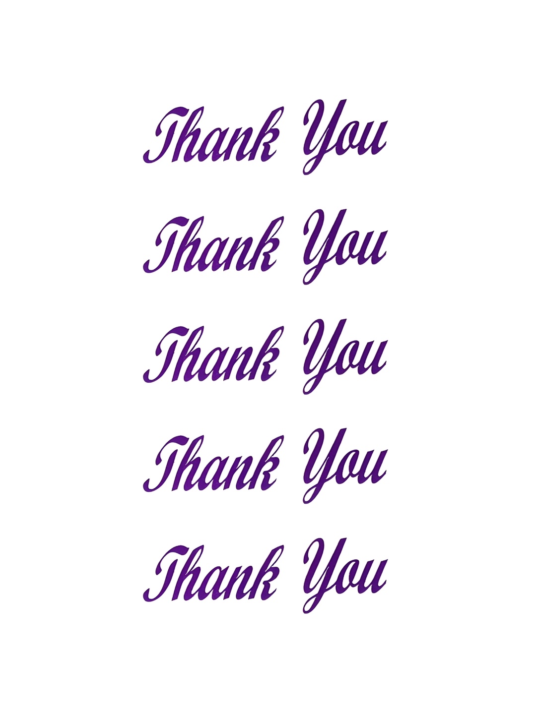 

Comet Busters Purple 5 Pieces Thank You Self-Adhesive Stickers