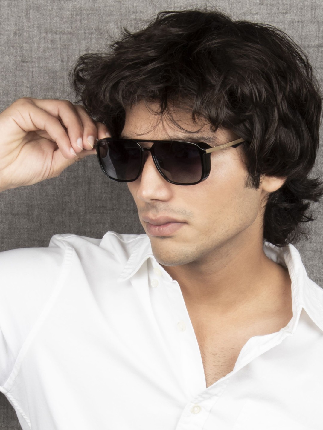 

Ted Smith Men Aviator Sunglasses with Polarised Lens, Purple