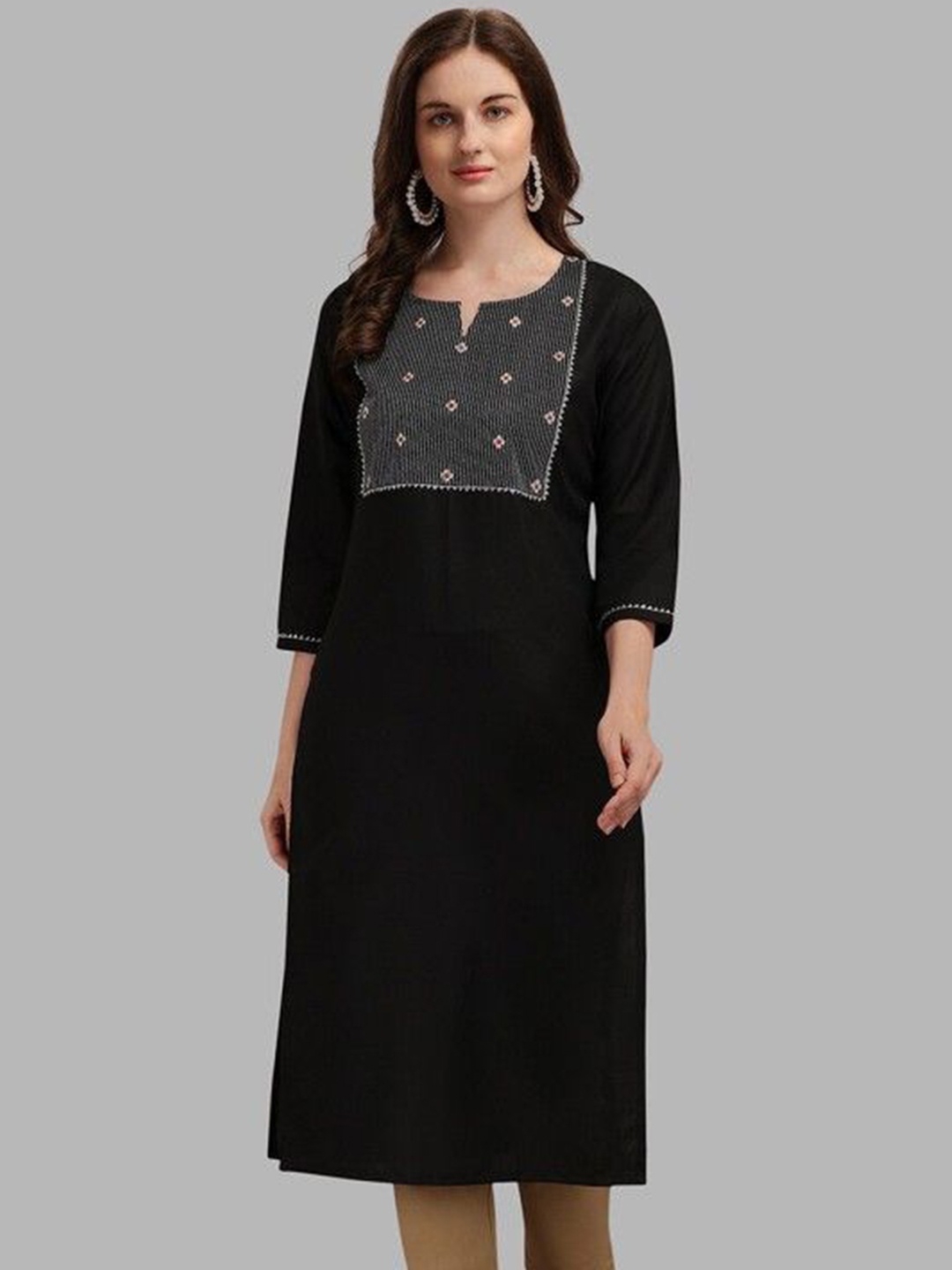 

NH KAPDEWALA Women Kurta, Black