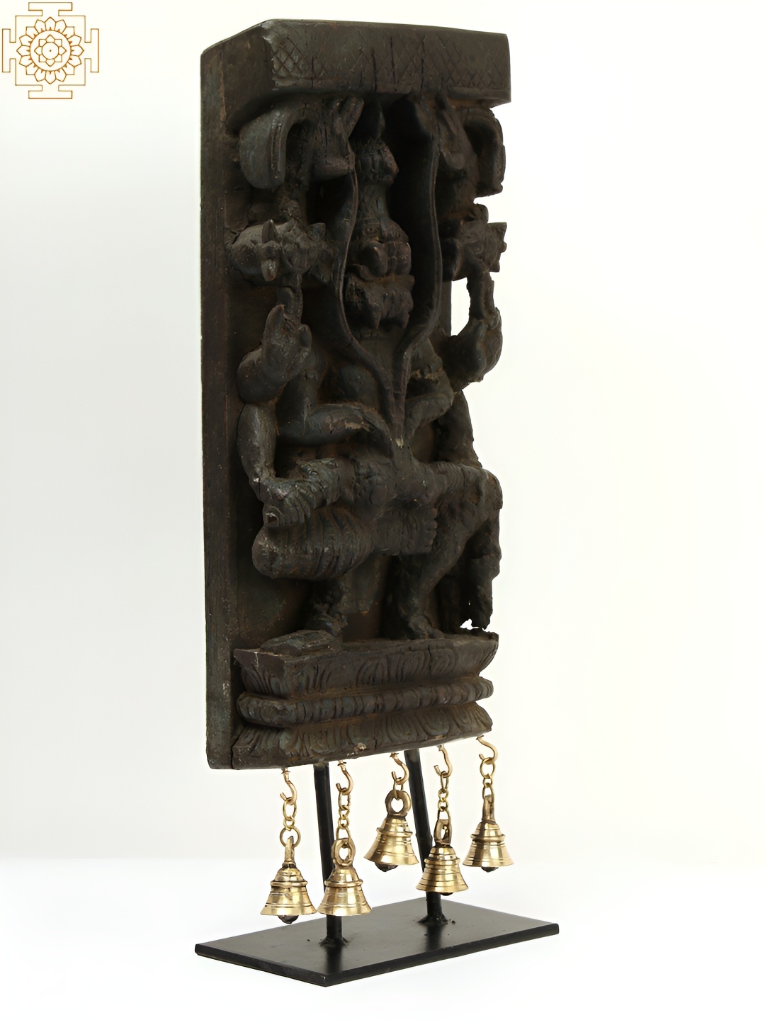 

Exotic India Brown Lord Narasimha With Dangling Bells Idol Showpiece