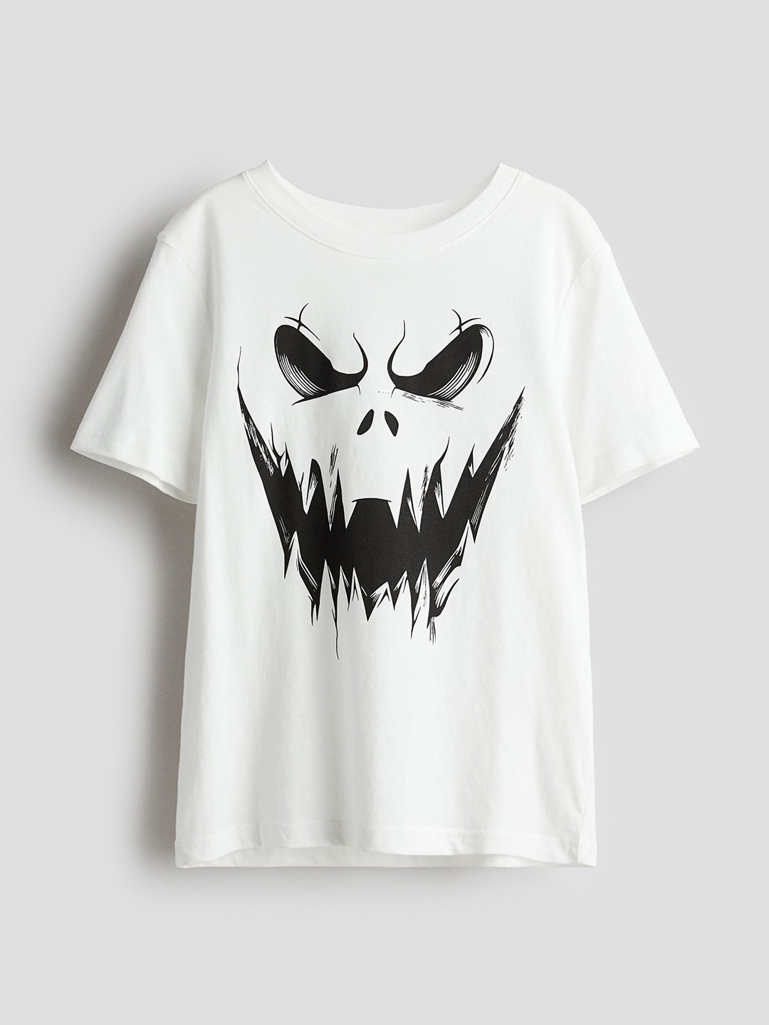 

H&M Boys Printed pure Cotton T-Shirt, White