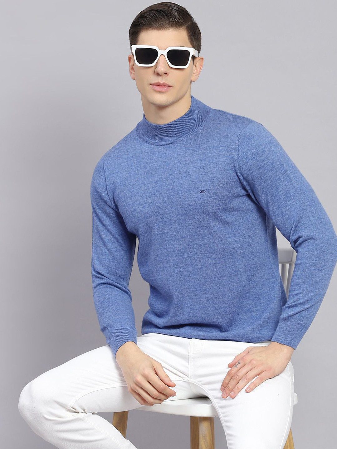 

Monte Carlo Men Woollen Pullover, Blue