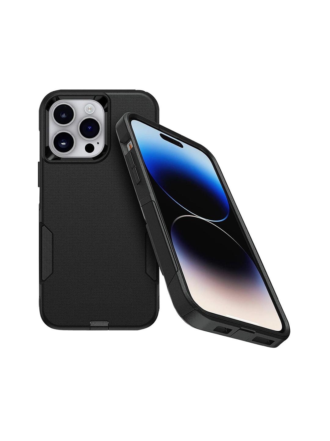 

TREEMODA Solid Printed iPhone 14 Pro Back Case Mobile Accessories, Black
