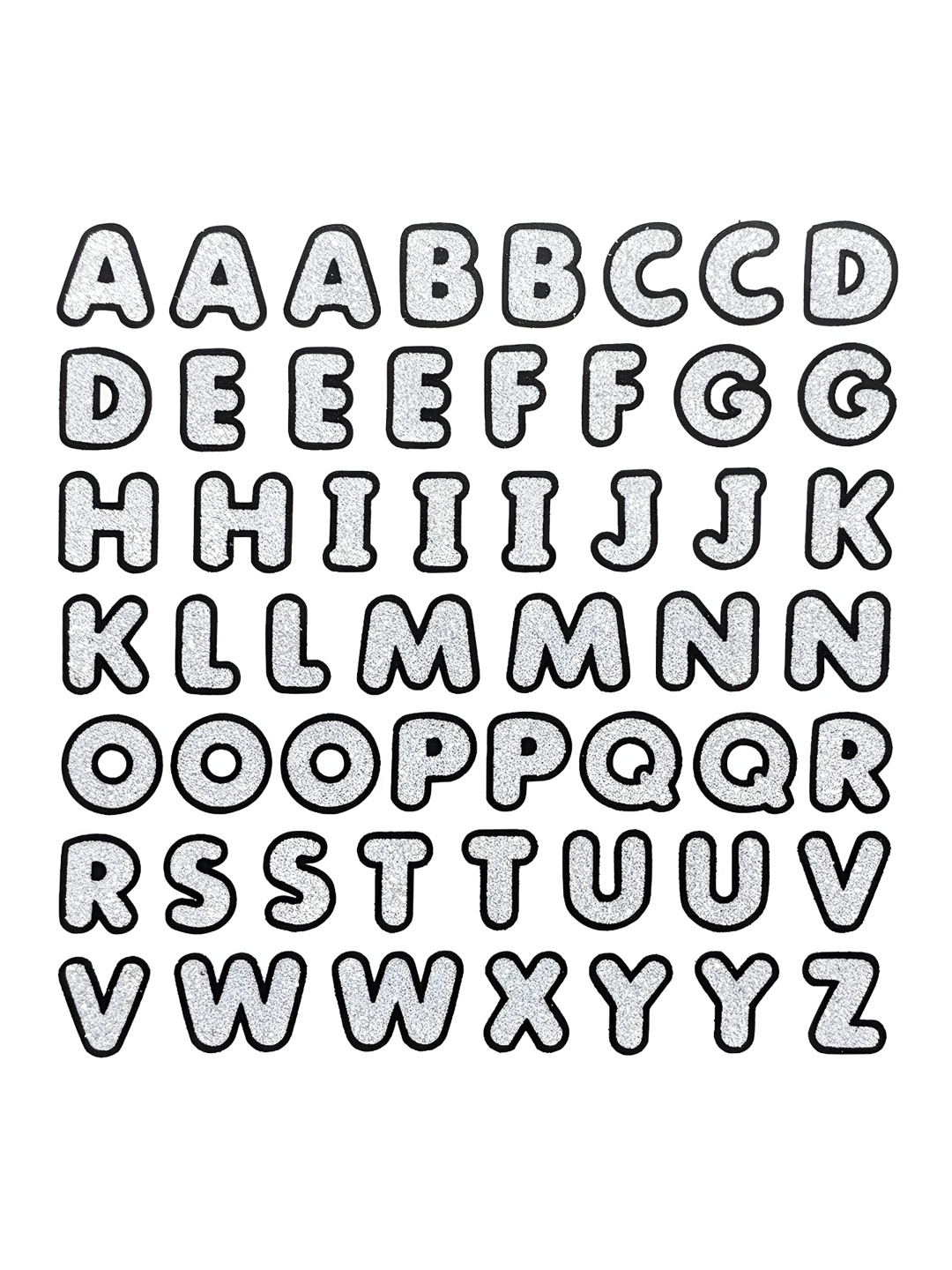 

Comet Busters Silver Toned Alphabet Self-Adhesive Stickers
