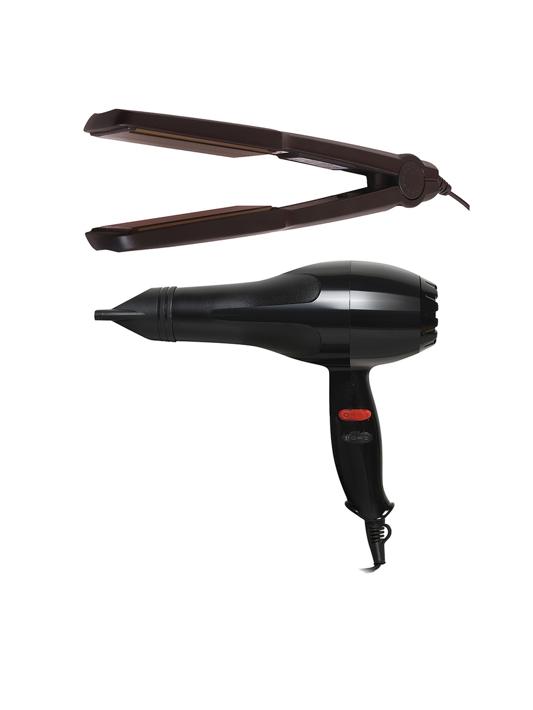 

NIRVANI 2888 Professional Hair Dryer & 329 Ceramic Plate Hair Straightener, Black