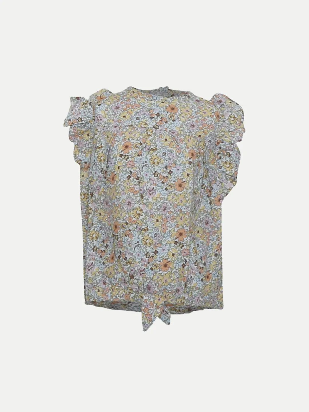 

BAESD Girls Floral Printed Round Neck Cotton Top, White