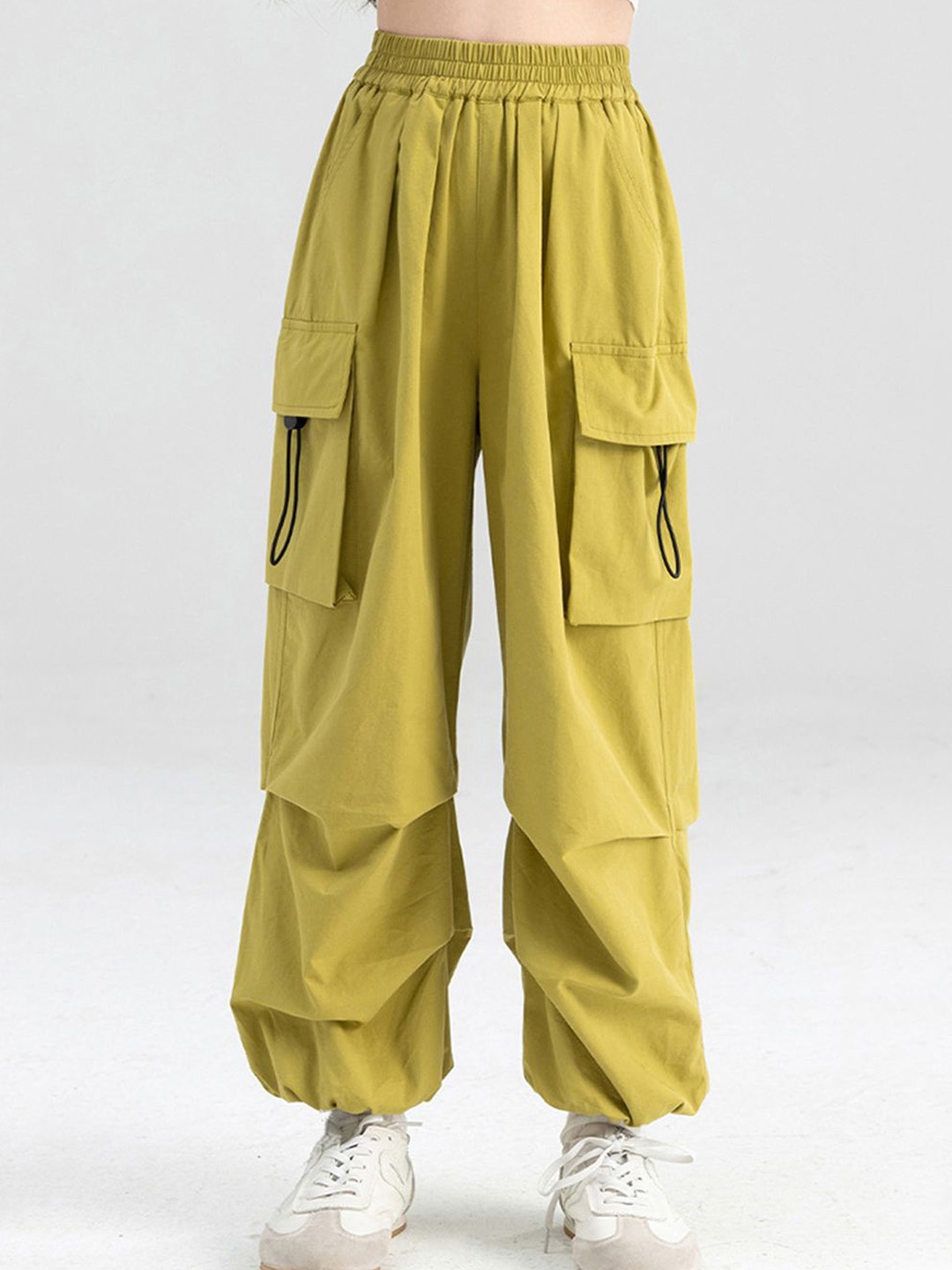 

INCLUD Girls Pleated Regular Trousers, Green