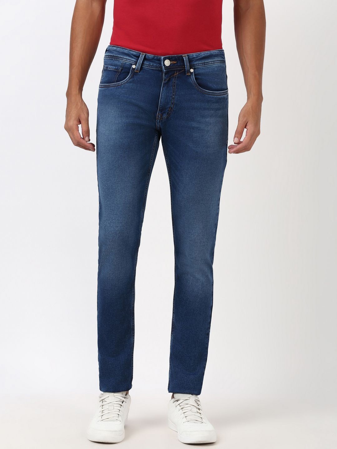 

Peter England Casuals Men Skinny Fit Light Fade Jeans, Blue