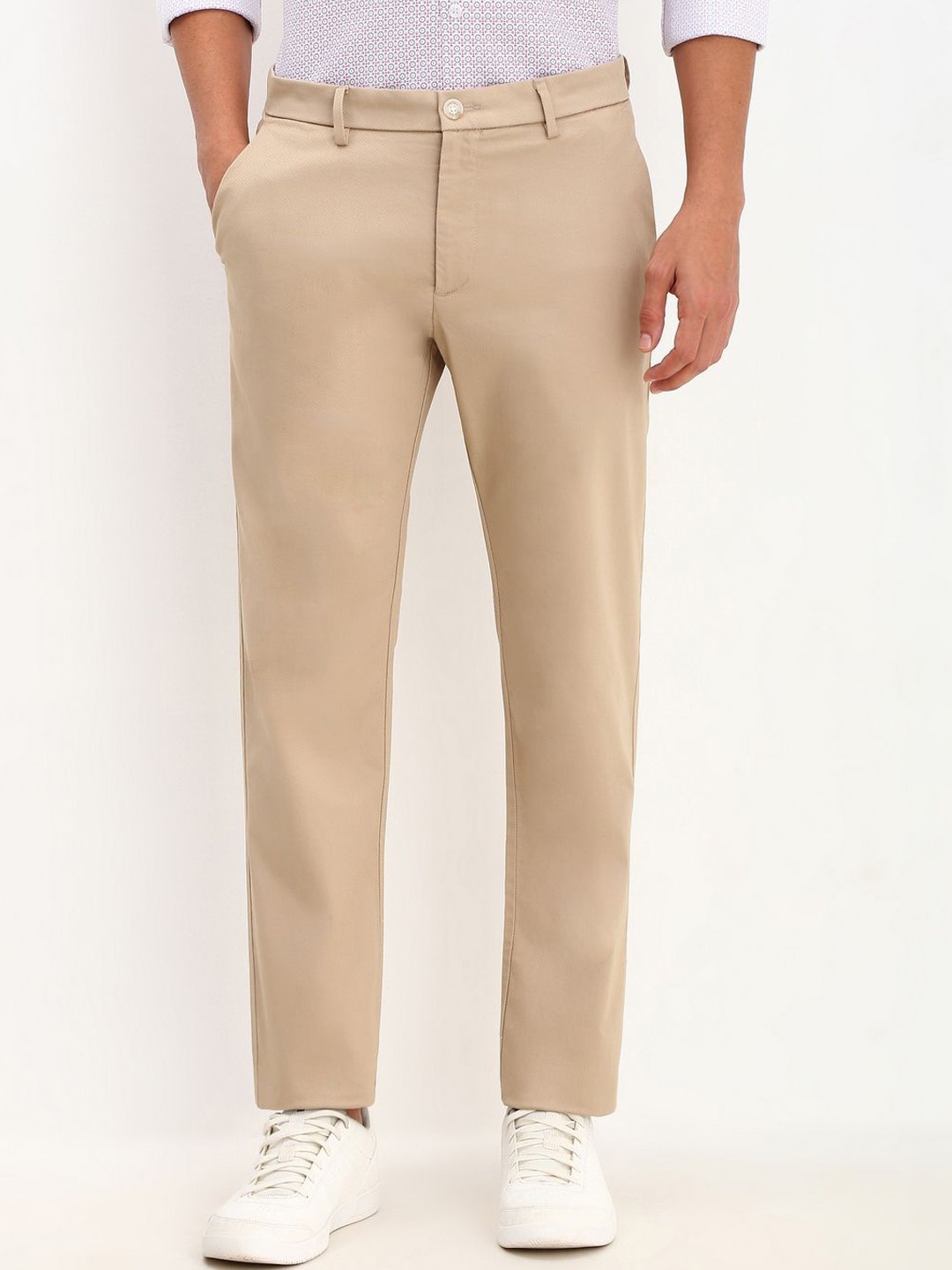 

Allen Solly Men Trousers, Khaki