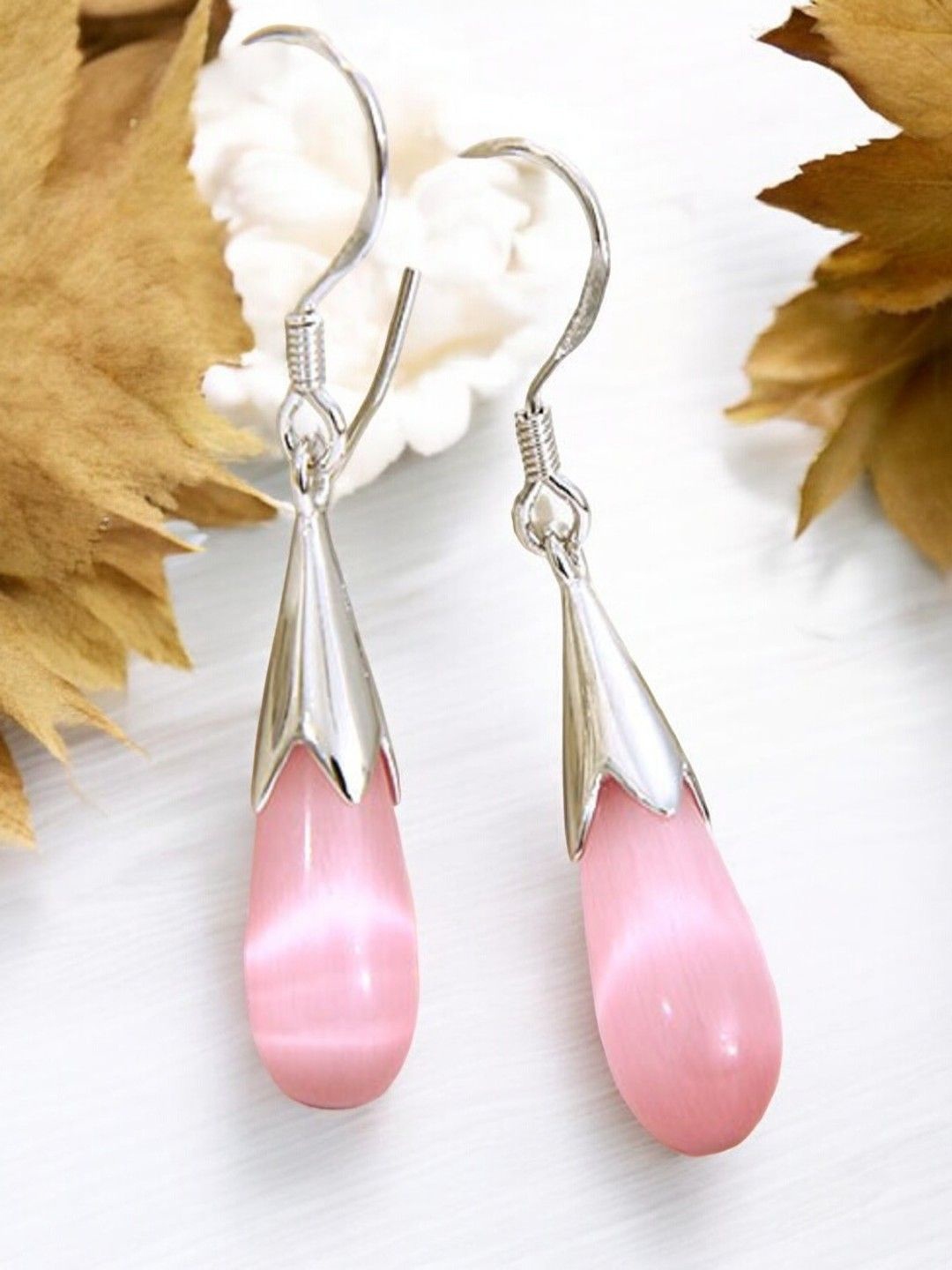 

fabula Contemporary Drop Earrings, Pink
