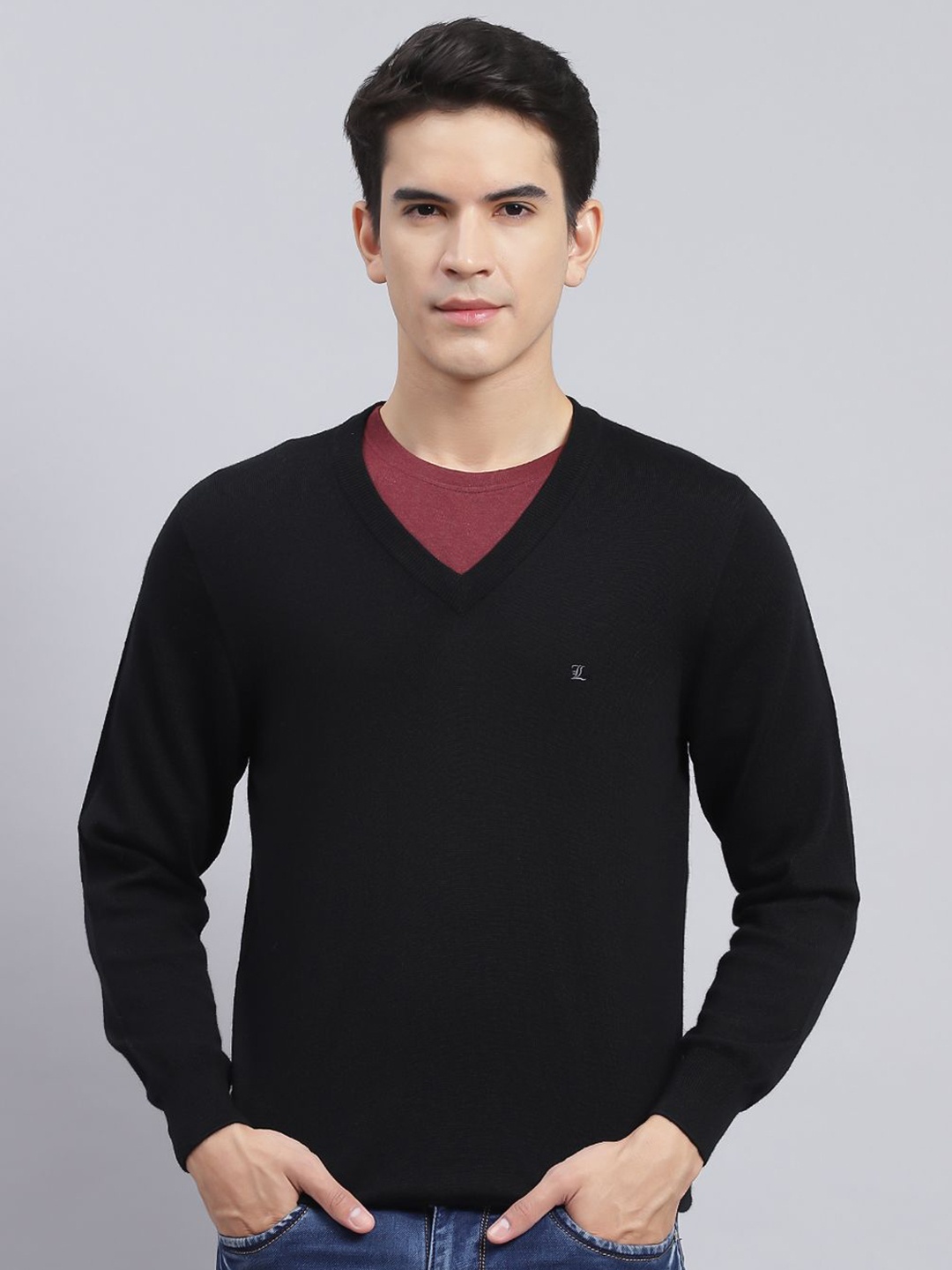 

Monte Carlo Men Woollen Pullover, Black