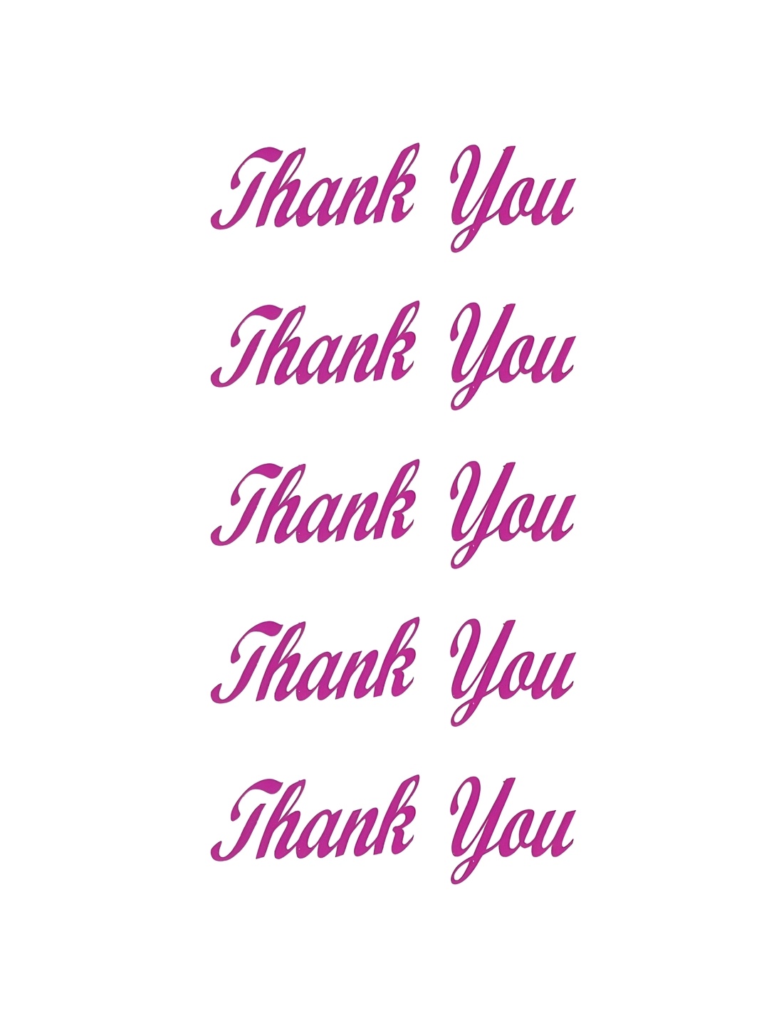 

Comet Busters Pink 5 Pieces Thank You Self-Adhesive Stickers