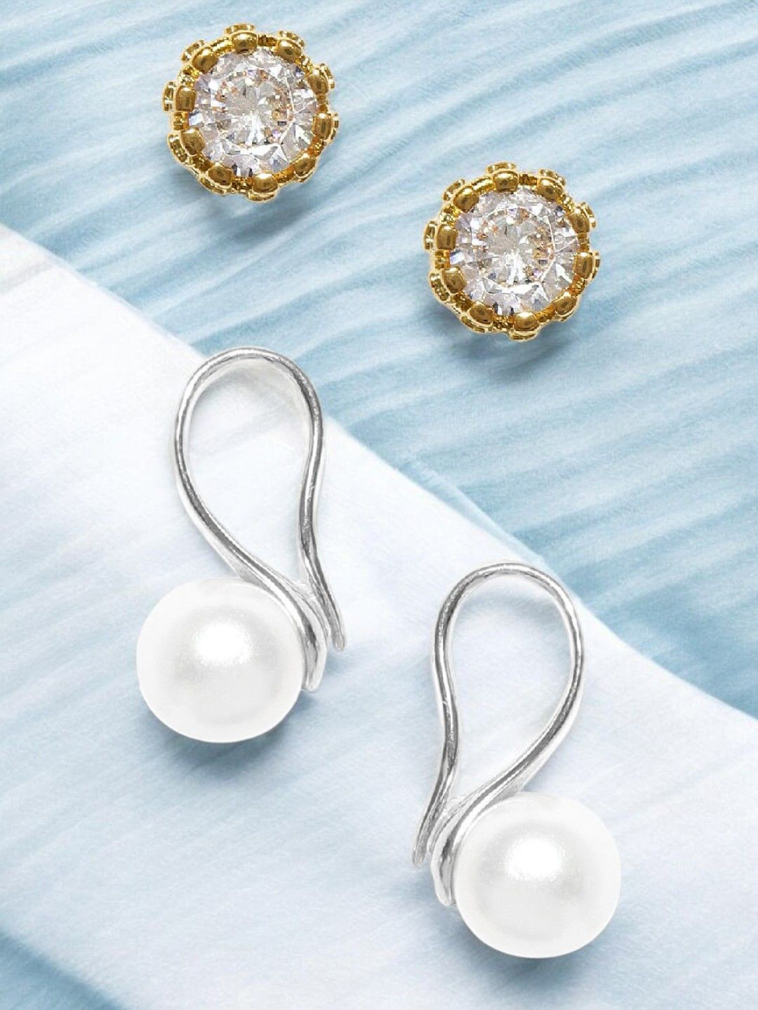 

fabula Contemporary Studs Earrings, Silver