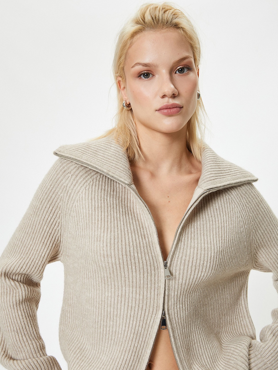 

Koton Women Striped Pullover, Grey