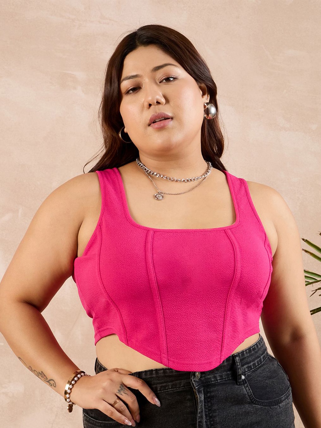 

Berrylush Curve Crop Top, Pink