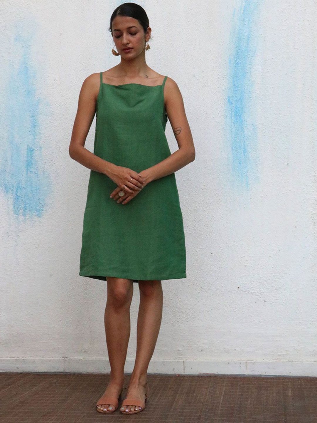 

Chidiyaa A-Line Dress, Green